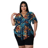 Plus Size Bohemia Printed Sexy Outfit