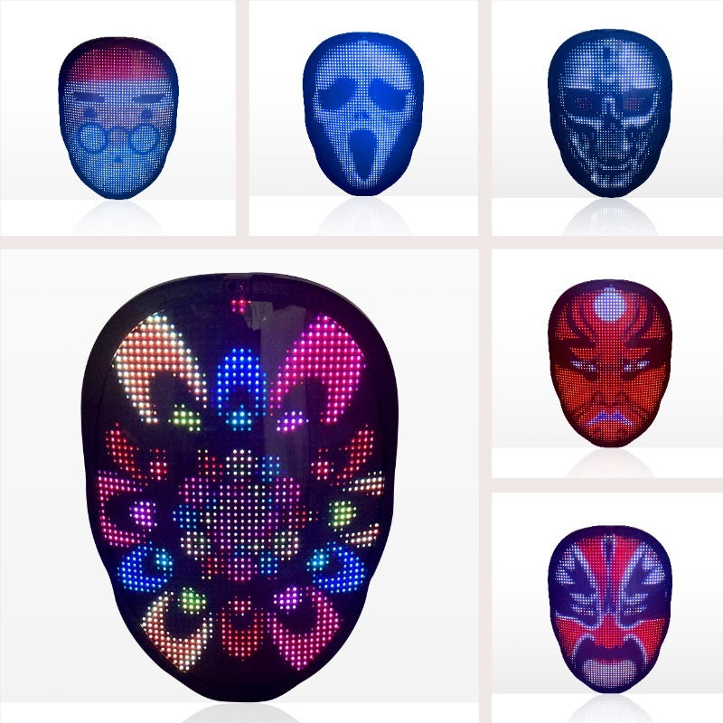 Halloween Luminous Full Color LED Face Masks