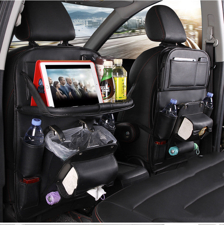 PU Leather Multifunction Car Storage Hanging Bag