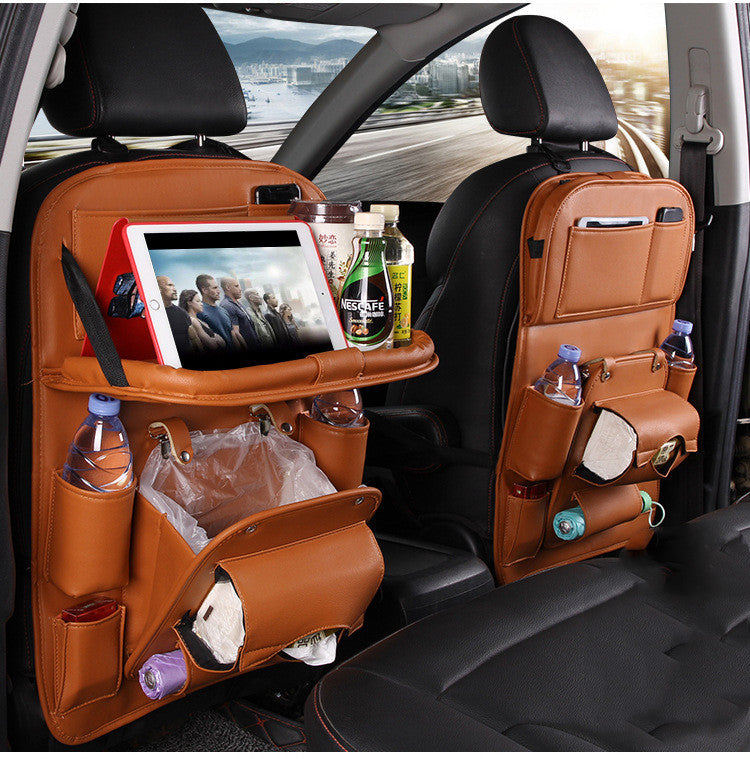 PU Leather Multifunction Car Storage Hanging Bag