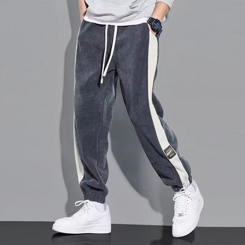 Stylish MidWaist Cropped Sports Pants in Grey Black Apricot