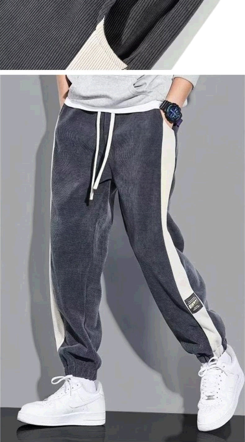 Stylish MidWaist Cropped Sports Pants in Grey Black Apricot