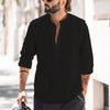 Men's Casual Stand-up Collar Long-sleeved Shirt