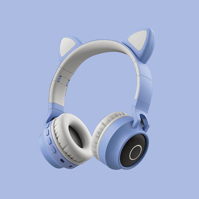 LED Light Cat Ear Wireless Bluetooth 5.0 Headphones