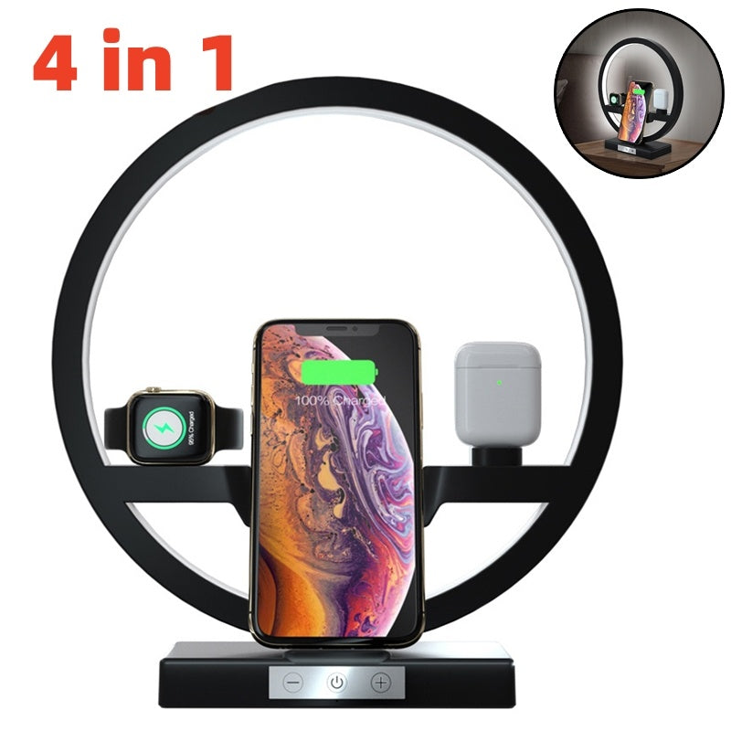 Wireless Charger Table Stand Lamp for Apple Watch Cell Phones Headphones