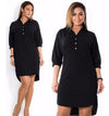 Plus size Irregular shirt dress