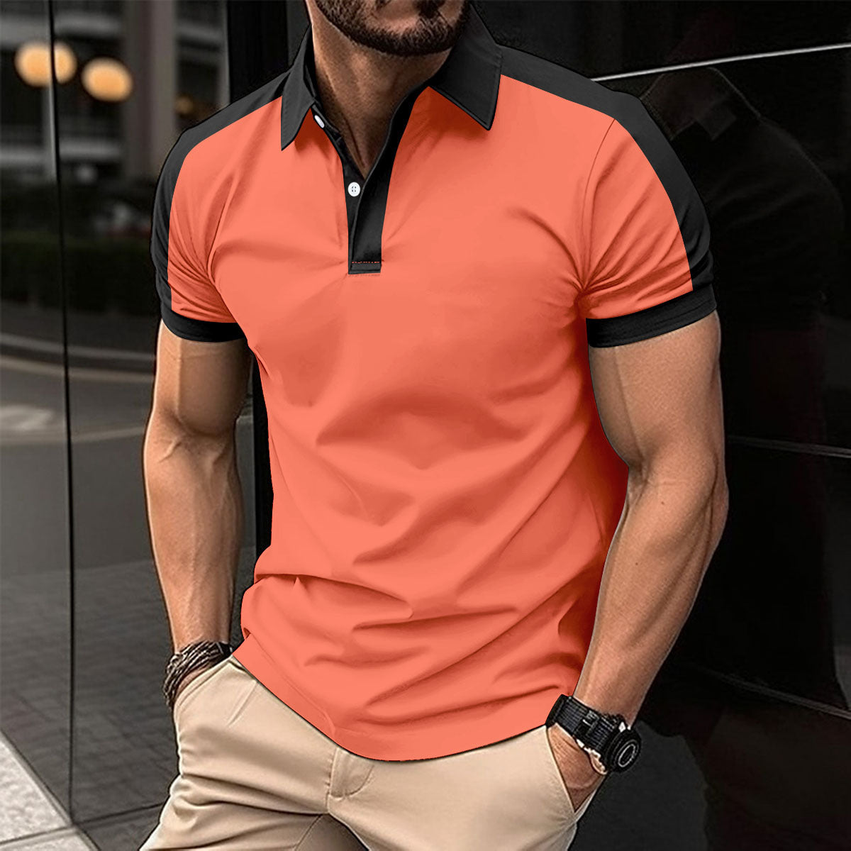 Men's Short Sleeve Casual Polo Shirts