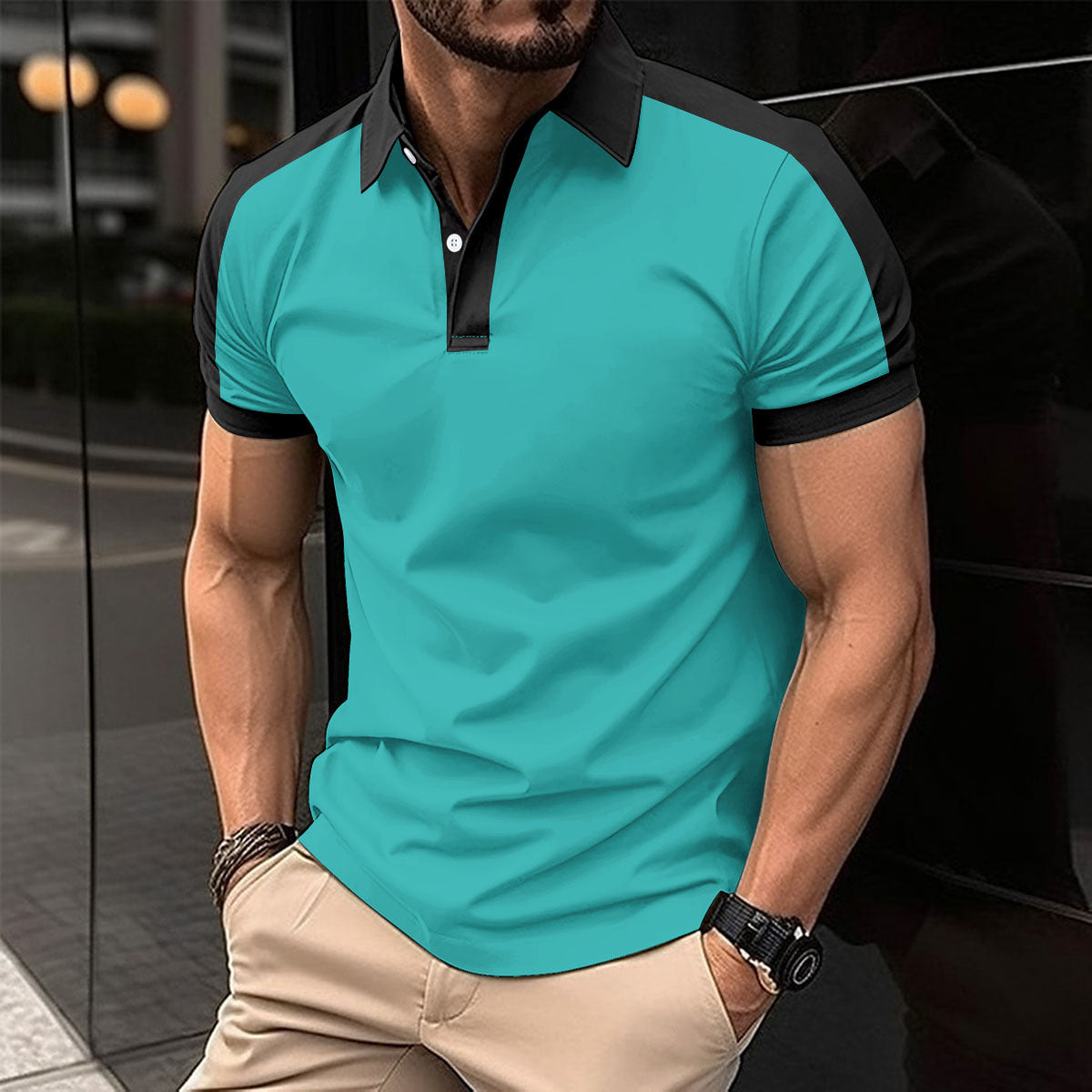 Men's Short Sleeve Casual Polo Shirts