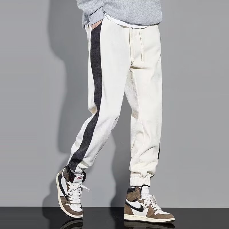 Stylish MidWaist Cropped Sports Pants in Grey Black Apricot