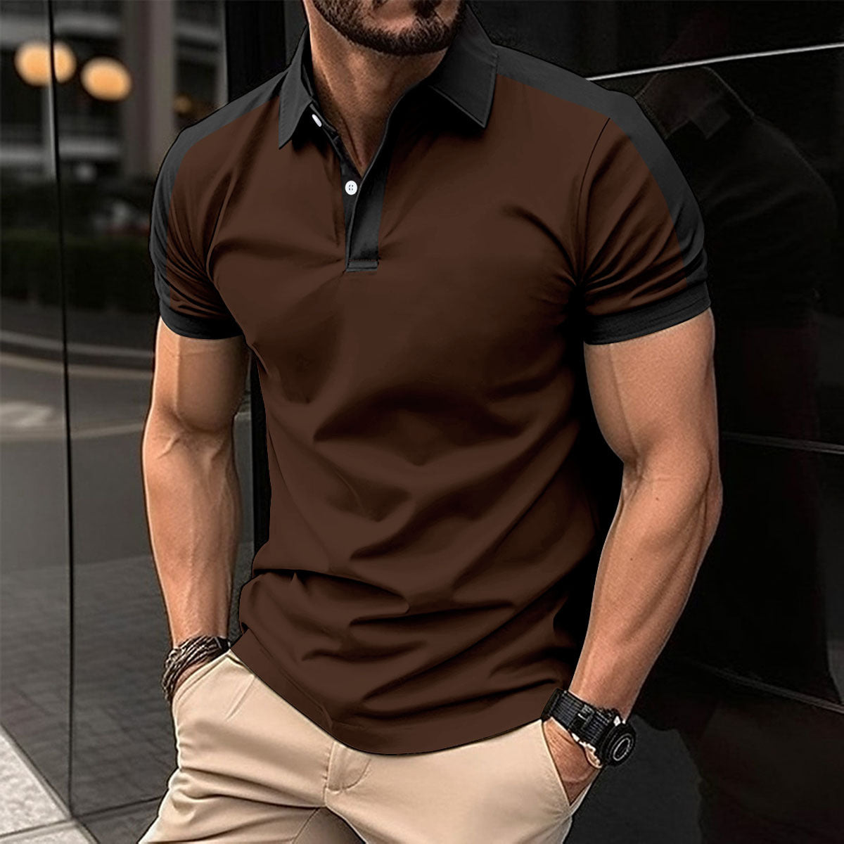 Men's Short Sleeve Casual Polo Shirts