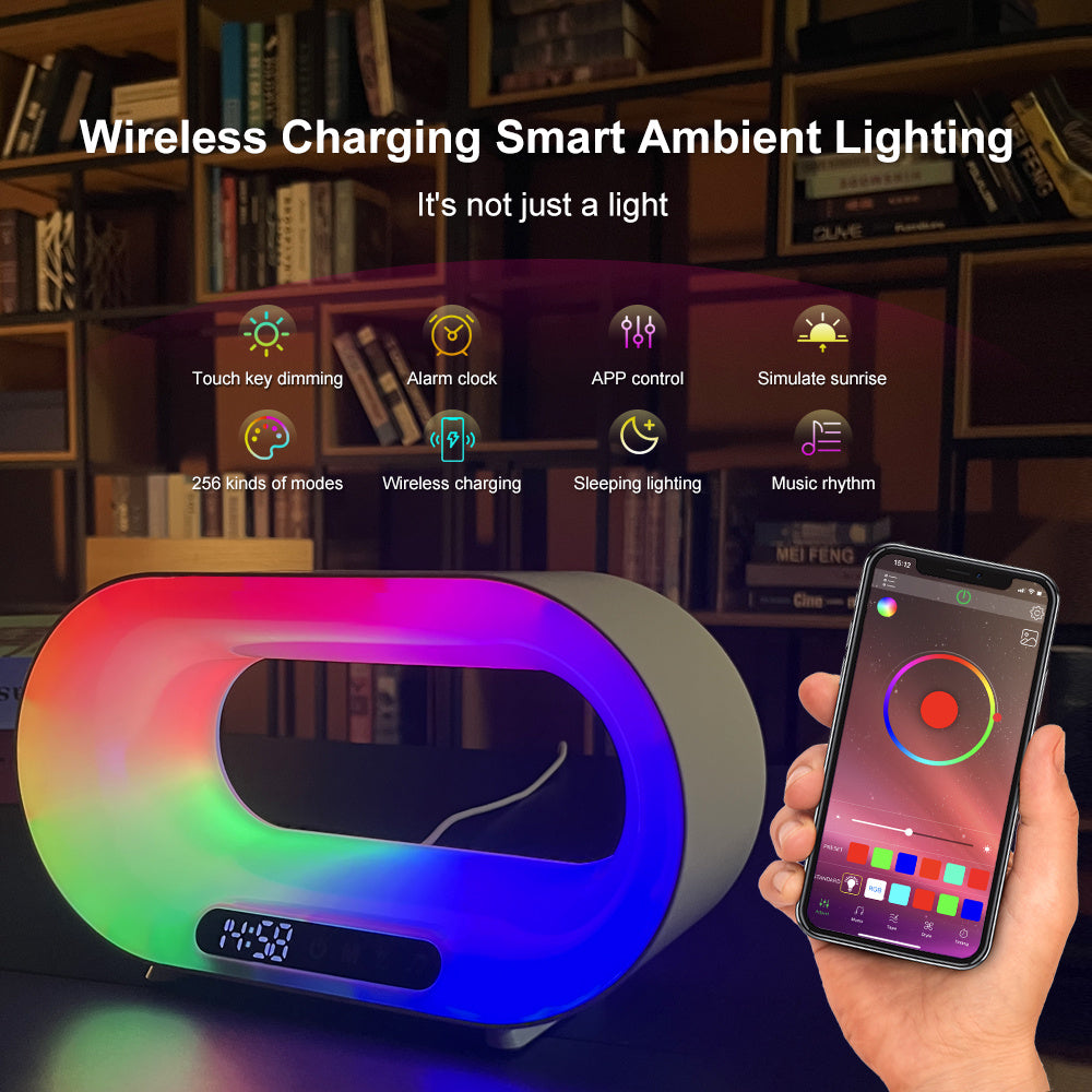 Multifunctional Wireless Charger Alarm Clock Desk Lamp