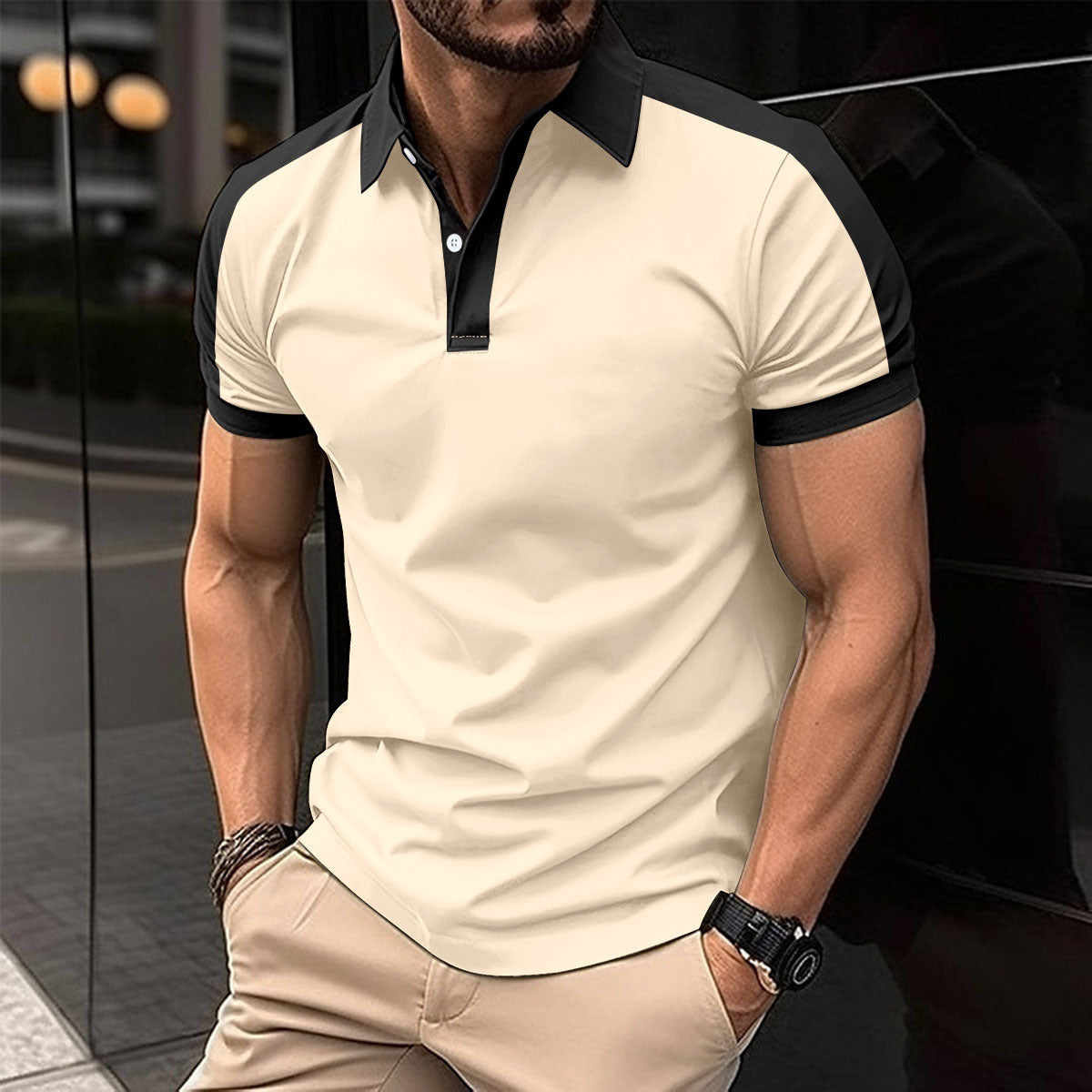 Men's Short Sleeve Casual Polo Shirts