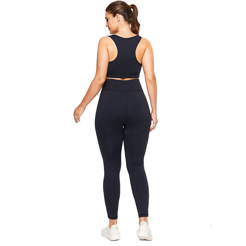 Plus Size Women's Stitching Sports Fitness Clothes