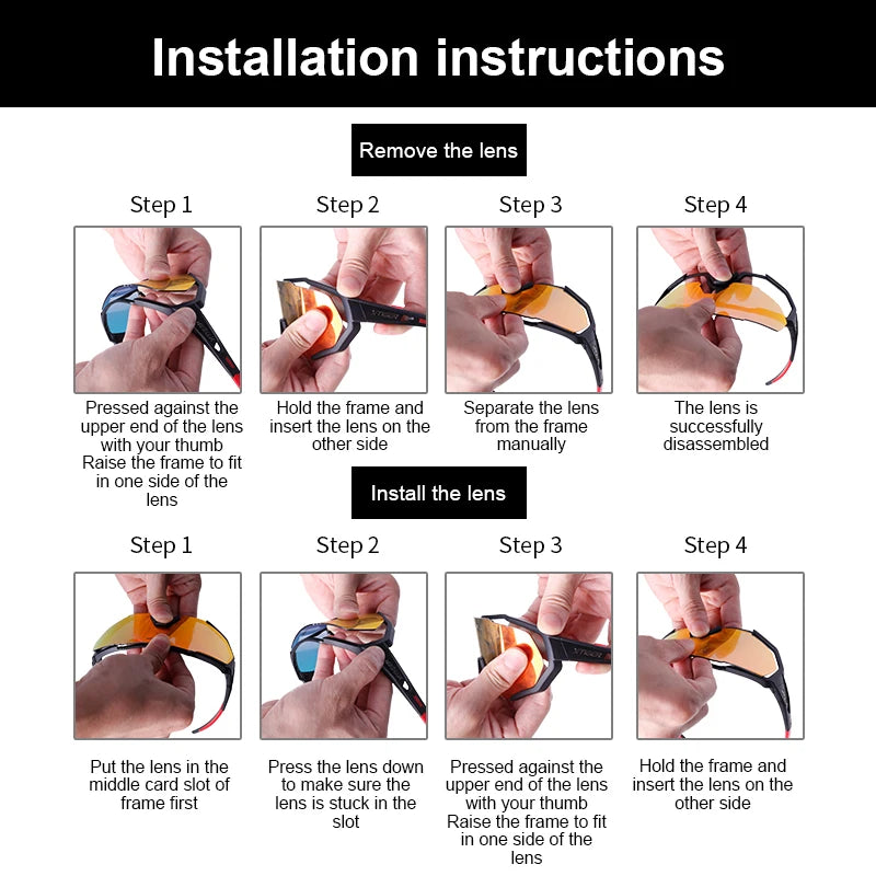 X-TIGER Polarized Cycling Glasses with 5 Lens Options