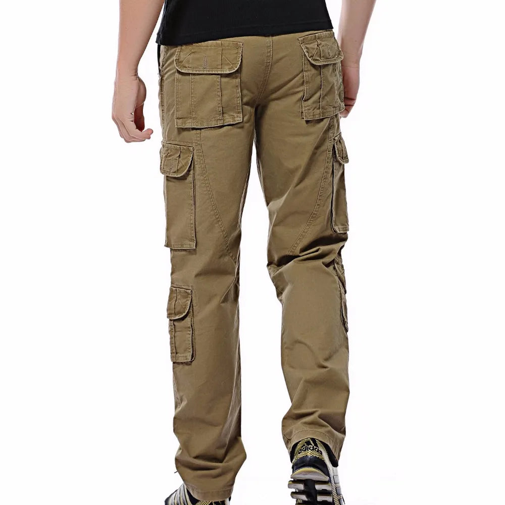 2023 Men Cargo Pants Loose Army Tactical Multi-pocket Trousers