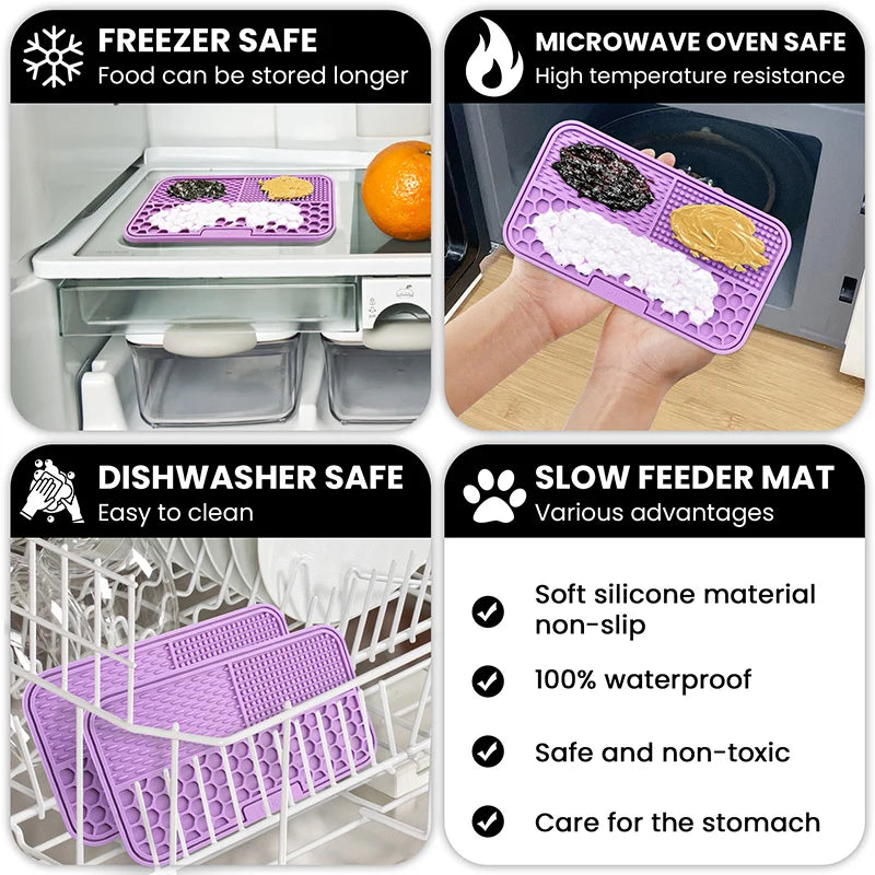 Silicone Slow Feeding Mat for Cats and Dogs