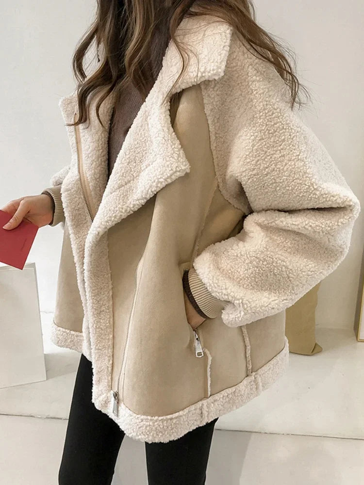 Women's Bomber Coat Thickened Winter Jacket