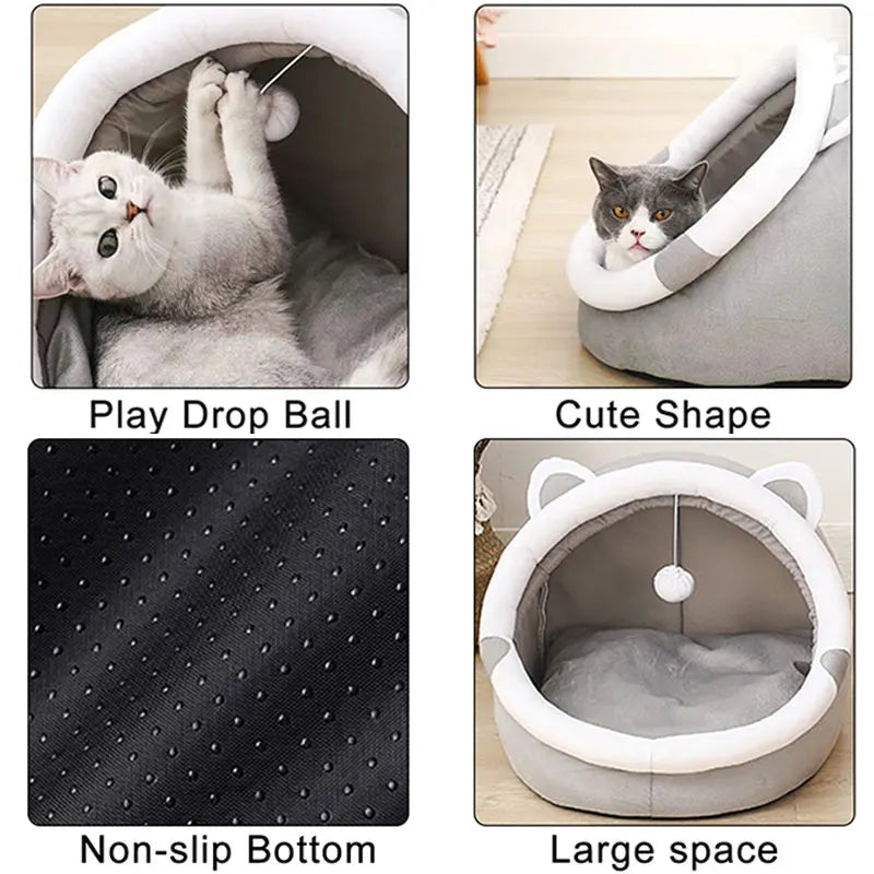 Cozy Cat Bed Tent for Small & Large Cats