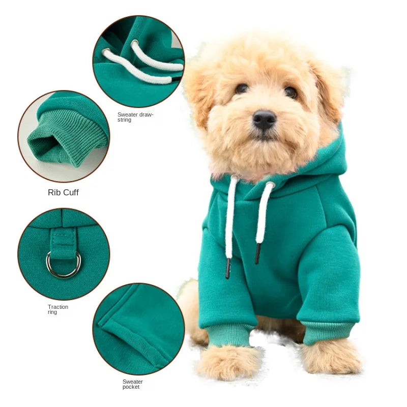 Warm Fleece Small & Medium Pet Dog Hoodie Vest