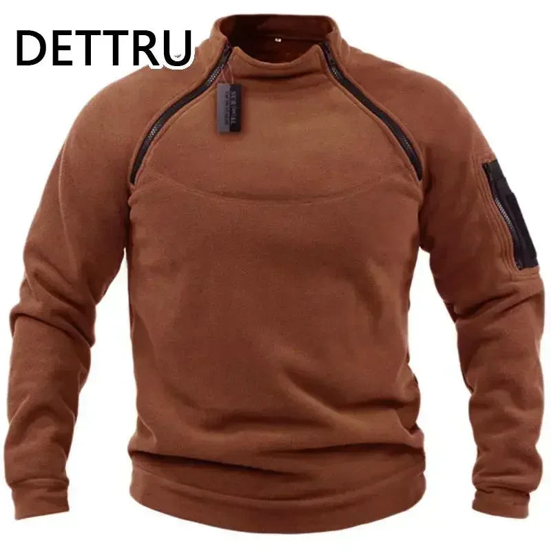 High Quality Men's Winter Fleece Zipper Pullover Sweatshirt