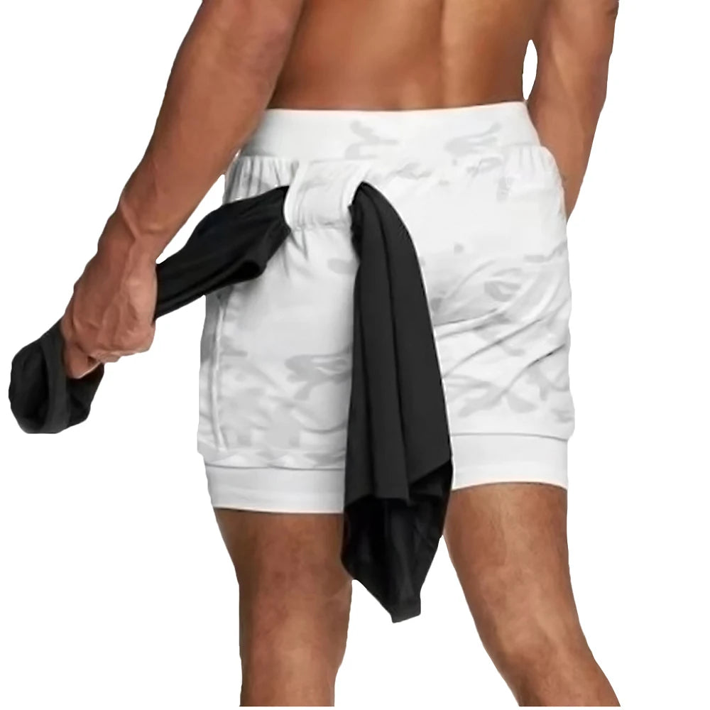 Men's 2-In-1 Double-deck Quick Dry Sport Shorts