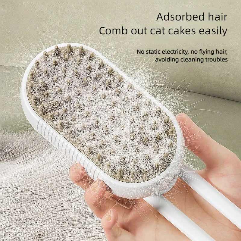 3-in-1 Pet Steam Brush for Cats and Dogs