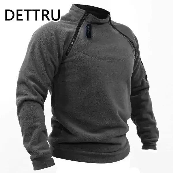 High Quality Men's Winter Fleece Zipper Pullover Sweatshirt