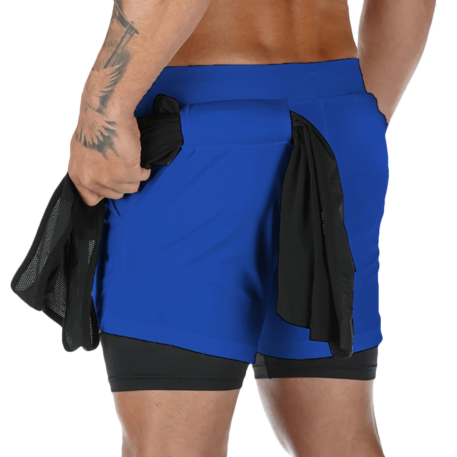 Men's 2-In-1 Double-deck Quick Dry Sport Shorts