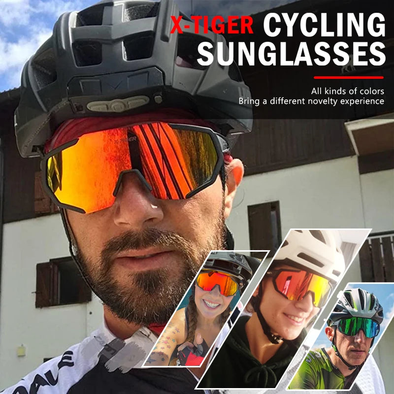 X-TIGER Polarized Cycling Glasses with 5 Lens Options