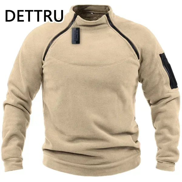 High Quality Men's Winter Fleece Zipper Pullover Sweatshirt