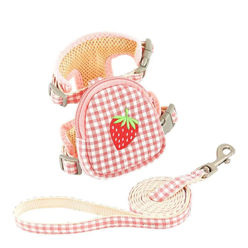 Cat Harness with Backpack & Chest Strap Set