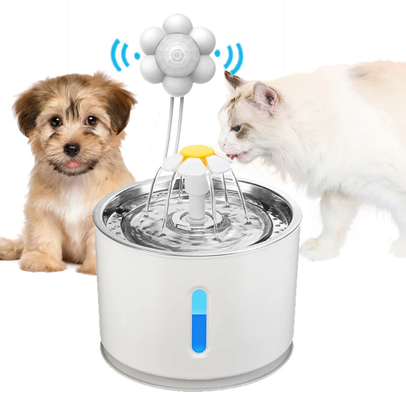 Automatic Cat Water Fountain with Infrared Motion Sensor