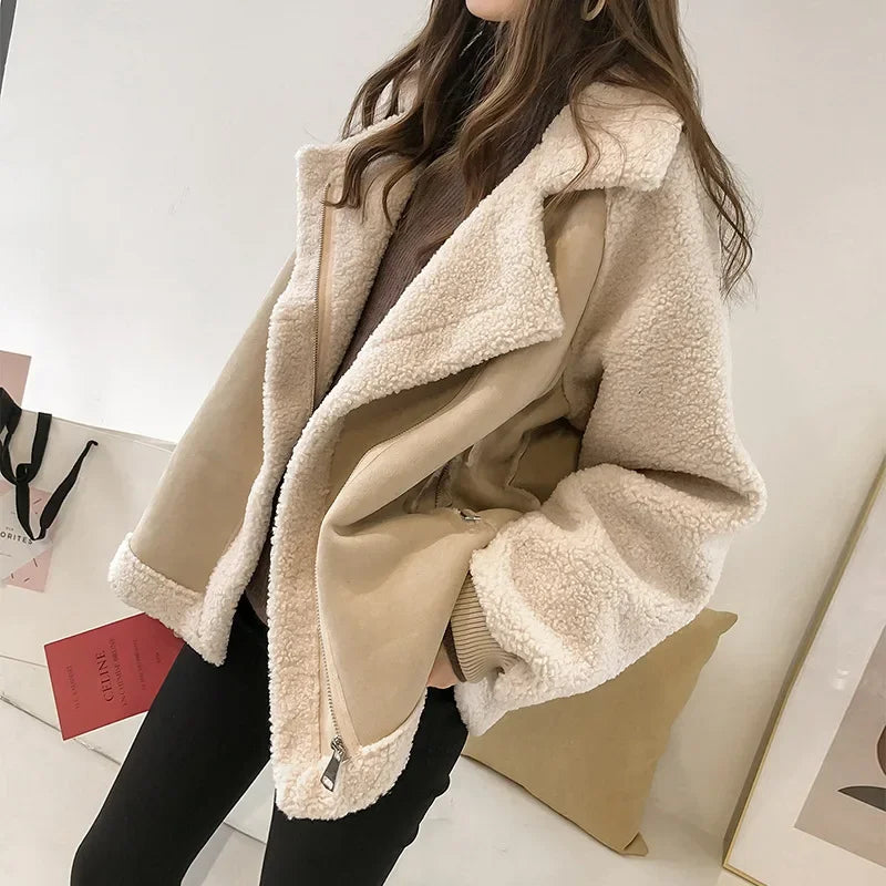 Women's Bomber Coat Thickened Winter Jacket