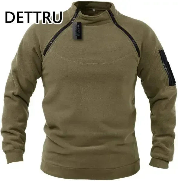 High Quality Men's Winter Fleece Zipper Pullover Sweatshirt