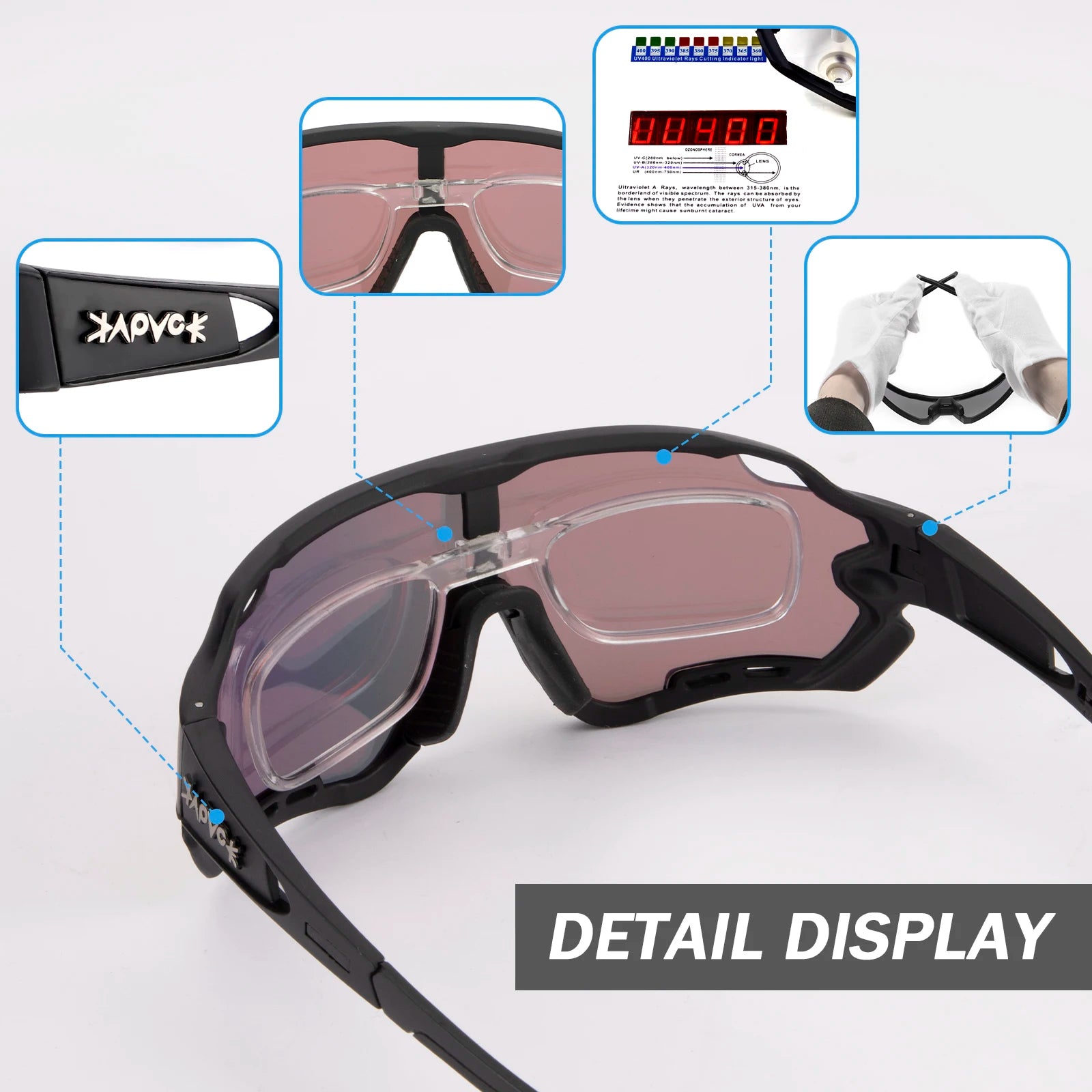 UV400 Cycling Sunglasses TR90 Frame