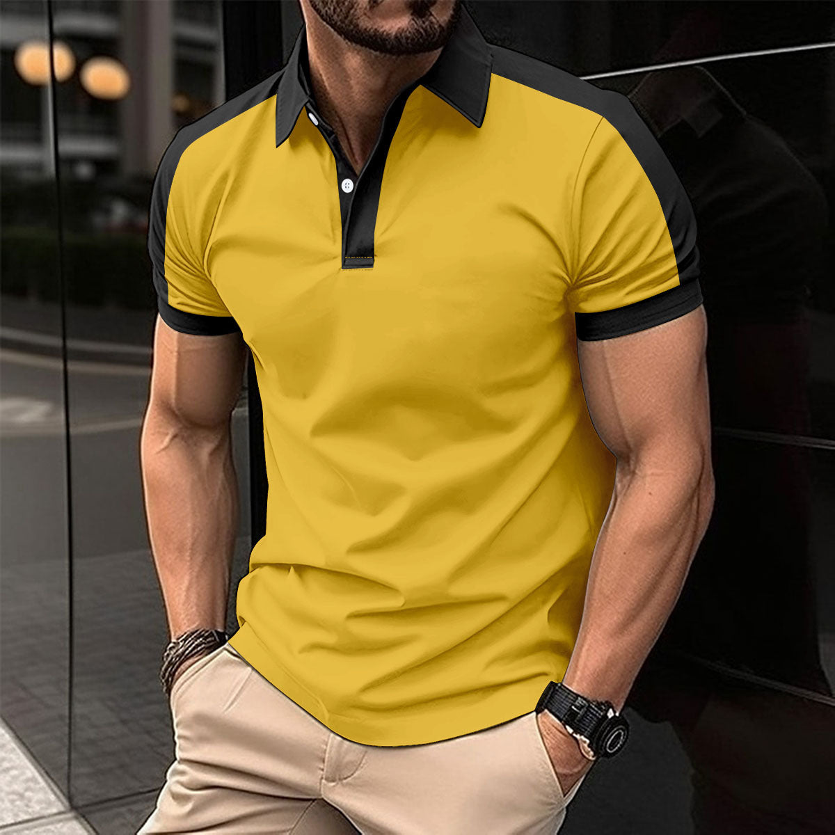 Men's Short Sleeve Casual Polo Shirts