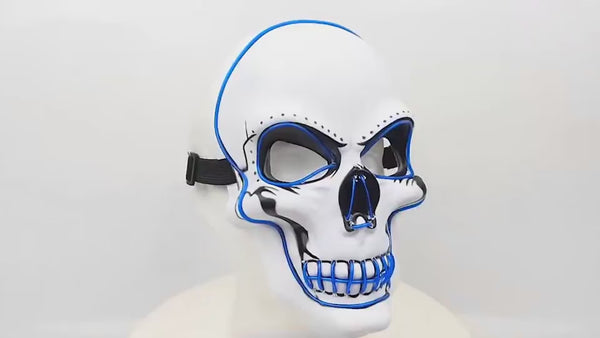 Halloween Skeleton Mask LED Glow Scary Mask