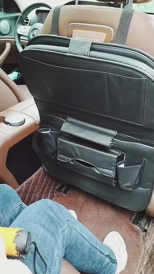 PU Leather Multifunction Car Storage Hanging Bag