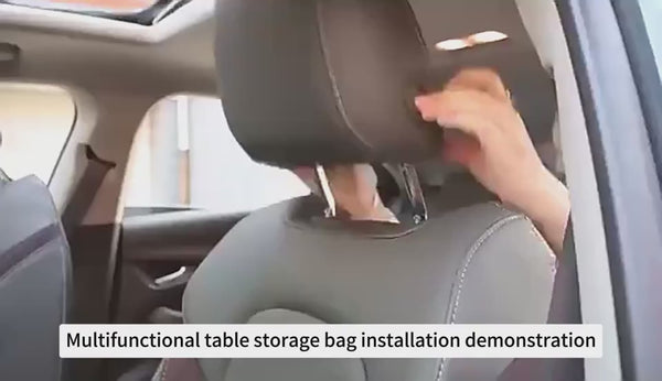 PU Leather Multifunction Car Storage Hanging Bag